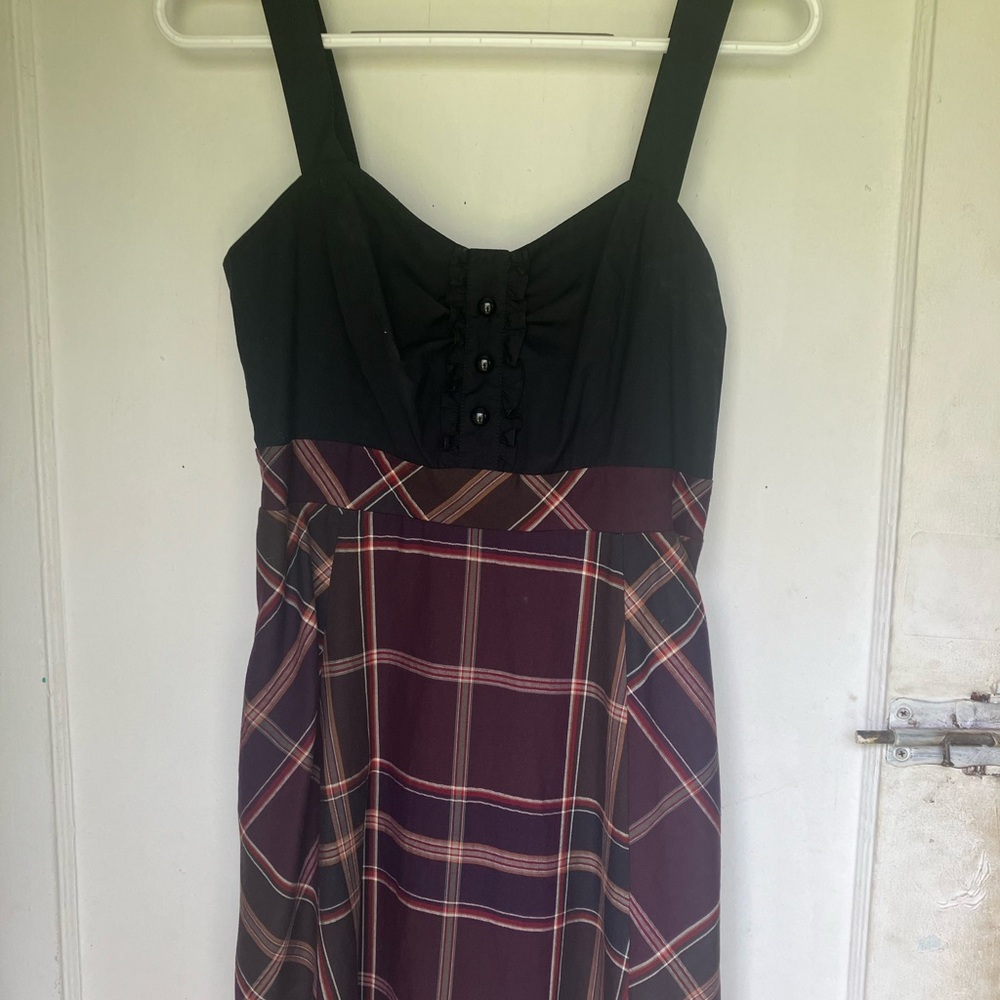 Maeve Black Red Embellished Bustier Sundress
